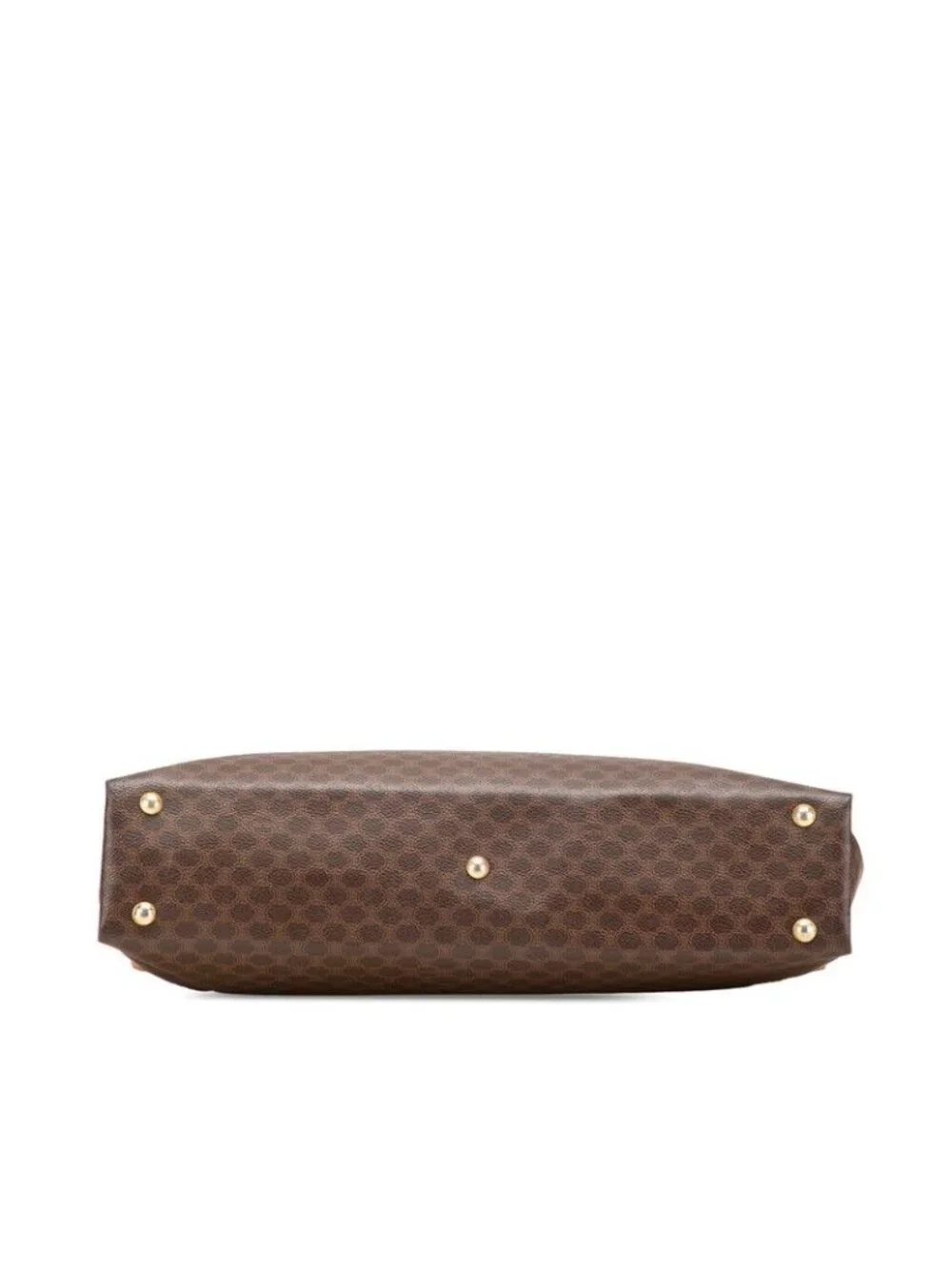 Celine Macadam Business Briefcase Shoulder Bag 2-Way Brown Leather